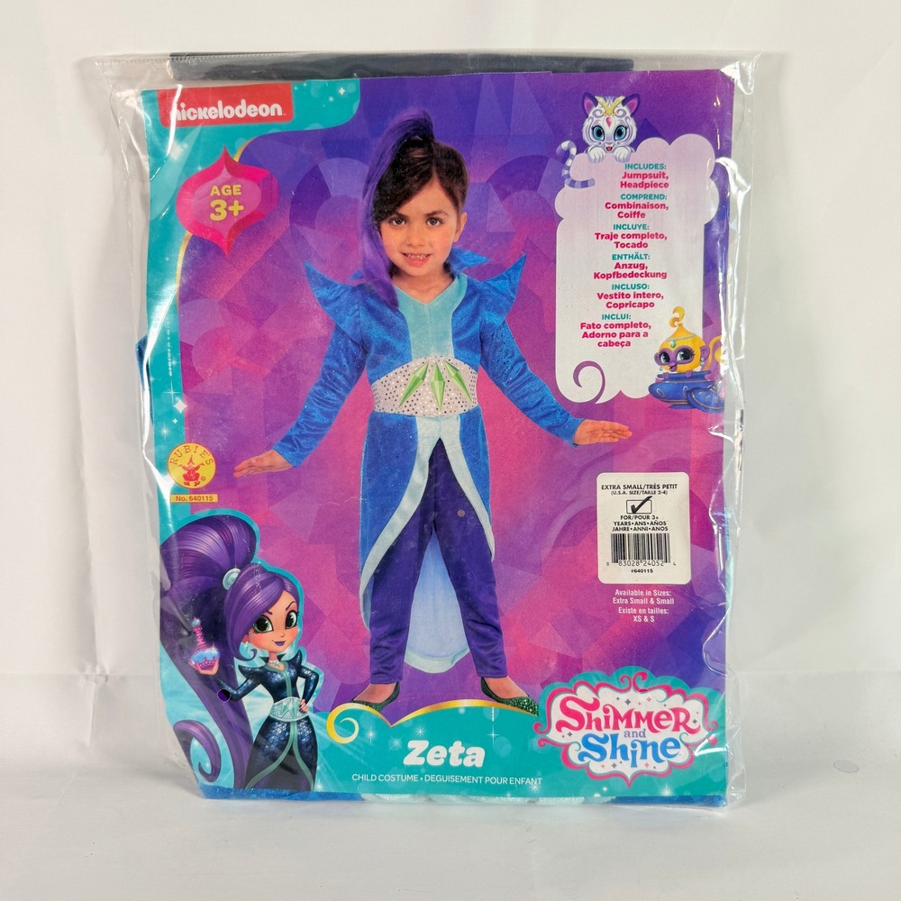 Nickelodeon Shimmer and Shine Zeta Costume Girls Extra Small 2-4 Rubies